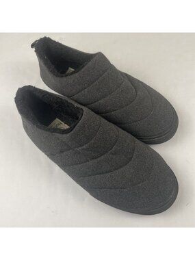Hurley Arlo Puff Slippers Men’s 12 Clog Indoor Outdoor Faux Fur Lining Black